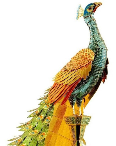 Maqueta 3d Metálica Piececool  Peacock P102-ngb Para Armar