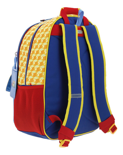Mochila Super Mario Con Bloque Amarillo Y Hongo Estampado 2 Bolsas Mb66106 Primaria Chenson
