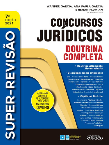 SUPER-REVISÃO PARA CONCURSO JURÍDICO - DOUTRINA COMPLETA - 7ª ED - 2021, de Assis, Ana Elisa Spaolonzi Queiroz. Editora Foco Jurídico Ltda, capa mole em português, 2020