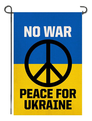 No War Peace For Ukraine - Bandera De Jardín De Arpillera De