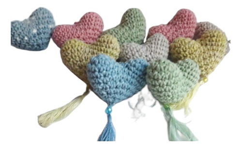  Corazon Lavero A Crochet Personalizable (por 10 Unidades)