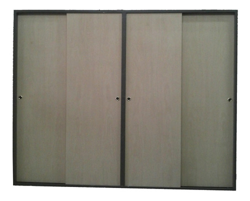 Frente De Placard Corredizo Cedro 2,40x1,90 - Marco De Chapa