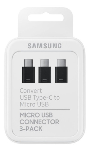 Imagen 1 de 6 de Adaptador Cargador Samsung S10 S9 S8 Original Pack X3 Tipo C