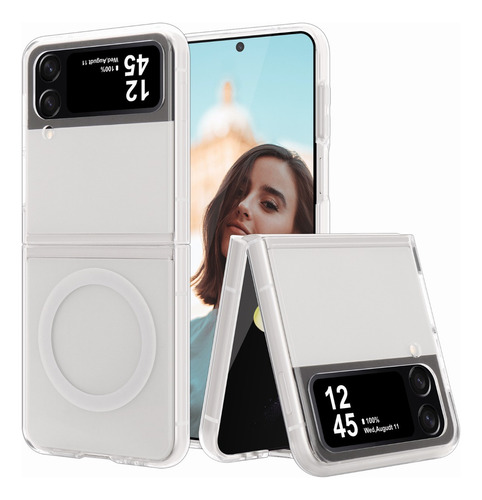 Funda Para Samsung Galaxy Z Flip 5/4 Transparente Magnética