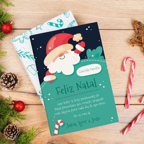 Cartão De Natal Noel Verde - Digital E Whatsapp
