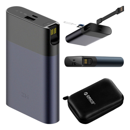 Modem Portatil Wifi 4g Lte + Power Bank 10000mah Zmi + Case 