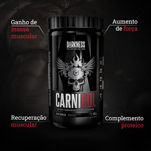 Suplemento Carnibol Proteína Caramelo Salgado 900g Darkness Caramelo Salgado
