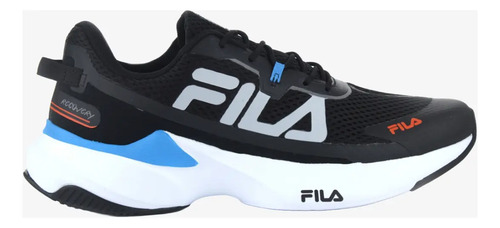 Tênis Esportivo Masculino Recovery Fila Prata marinho Liso 41