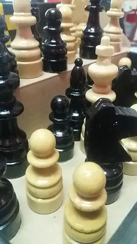 Pecas para xadrez em madeira com feltro xalingo rei 85 cm