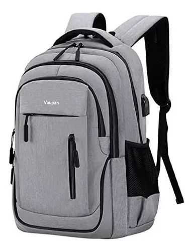 Mochila Para Laptop Con Gran Capacidad Y Bolsillos-gris