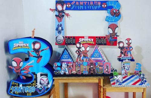 Piñatas Chupetera Cotillones Topper Spiderman Spidey 