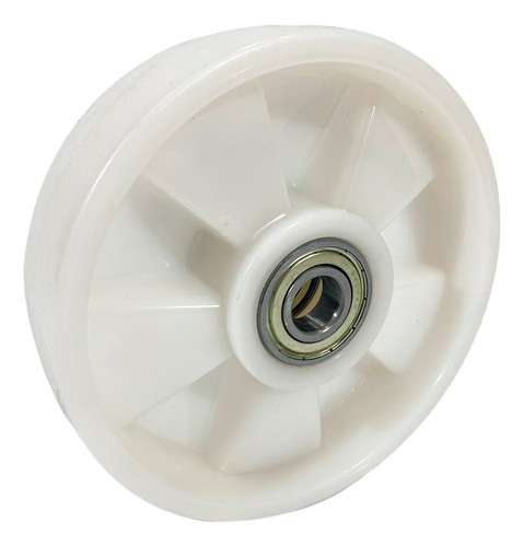 Ruedas Para Zorra Hidraulica Nylon Con Rulemanes Ruedas Blanco