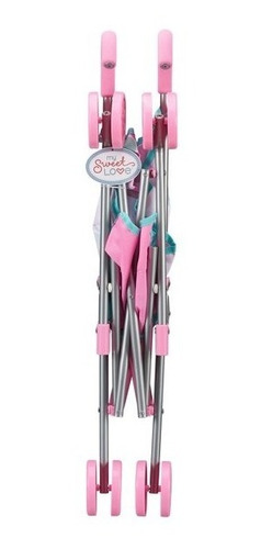 Juego De Carreola Para Muñecas Color Rosa