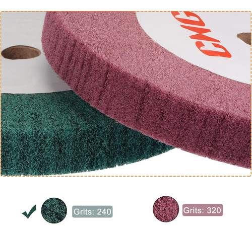Uxcell 200mm X 25mm 240 Grit Non-woven Polishing Burnishi...