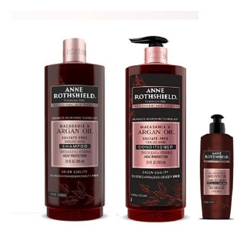 Anne Rothshield Kit Shampoo + Acond + Crema Peinar Macadamia