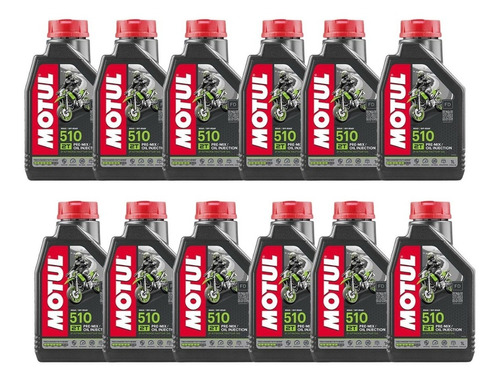 Aceite De Motor A Gasolina 2tiempos Motul 510 Powerlube 12pz