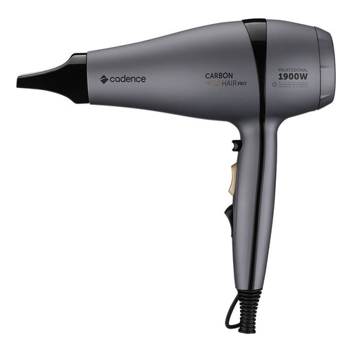 Imagem 2 de 3 de Secador de cabelo Cadence Carbon Hair Pro SEC810 cinza-escuro 127V