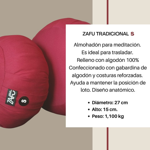 Zafu Con Cáscara Deco + Small De Algodon Zafurelax