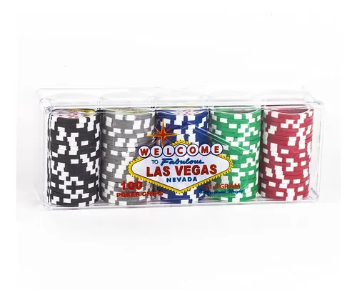 Set De 100 Fichas De Póquer De 11.5g Con Estuche Regalo – Las Vegas Style | Varios Colores A Elegir