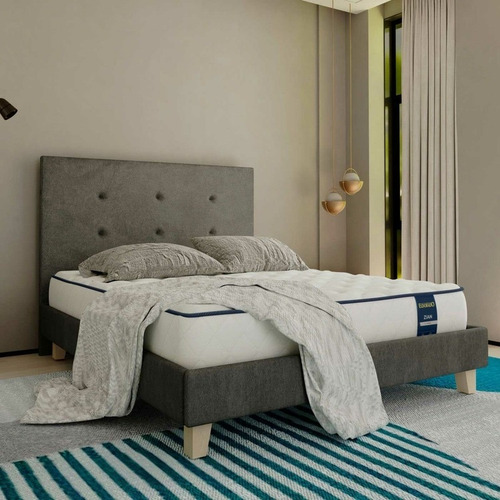 Imagen 2 de 5 de Combo Colchón Eldorado Doble Zian 140 X 190 Cm + Base Cama B