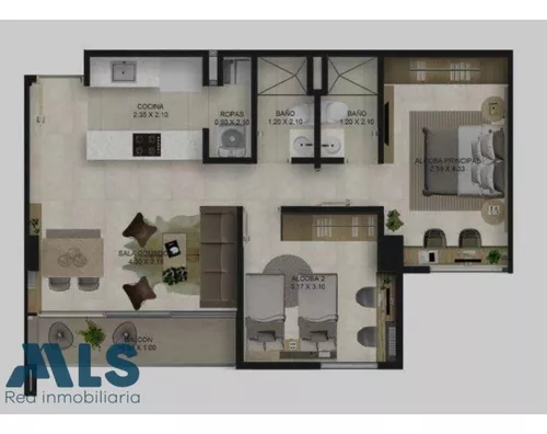 Apartamento En Ambiente Campestre.(mls#243536)