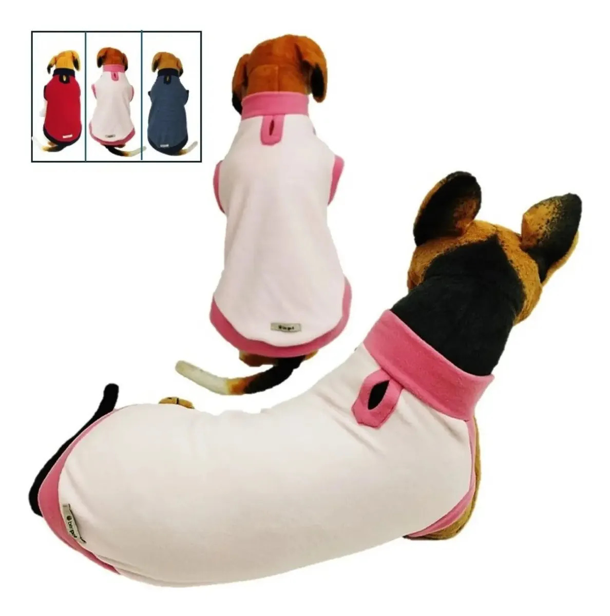Roupa Frio Pet Casaco Soft Inverno Cachorro Grande Porte Rosa
