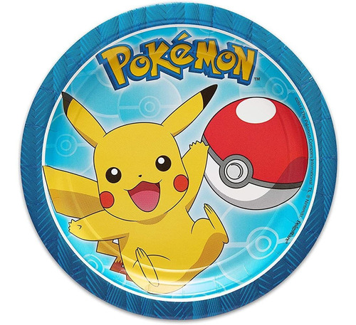 American Greetings Pokemon Postre Plates Paper, 7  