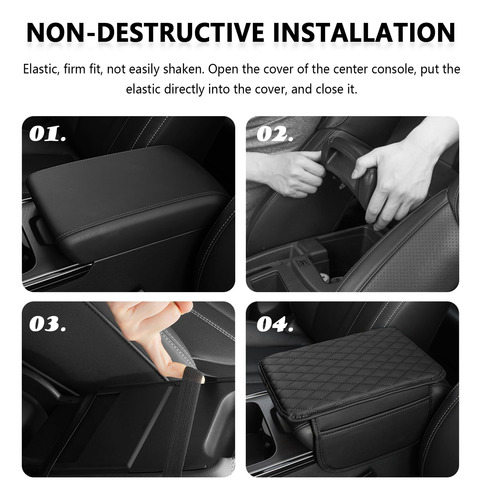Funda De Cuero Microfibra Para Consola Central De Automóvil