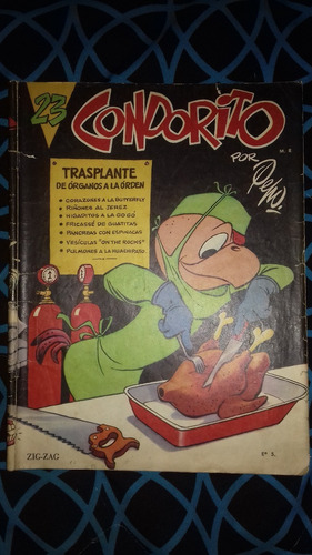 Condorito Antiguo Número 23, 1968, Zig Zag,buen Estado