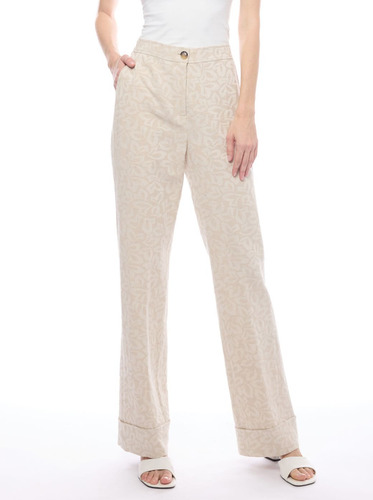 Pantalon Foley's Beige Recto Bolsas Algodon Mujer 125404