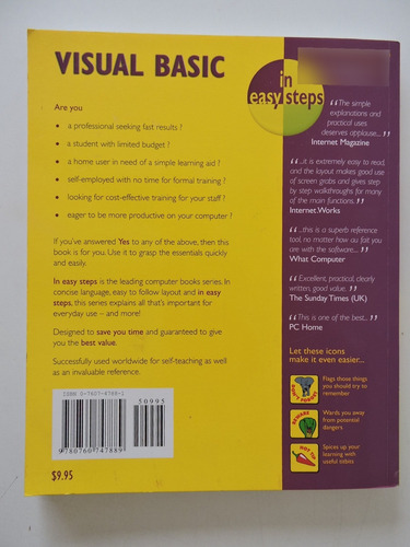 Livro Visual Basic In Easy Steps - Em Inglês - Tim Anderson (Usado)