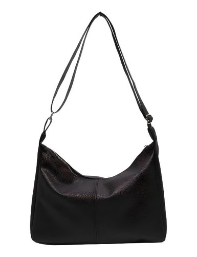 Bolso Cartera De Hombro Hobo Minimalista Negro Para Mujer