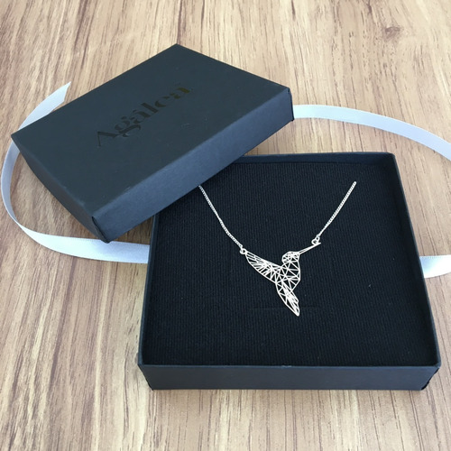 Imagen 8 de 10 de Collar Colibrí De Plata .925 Agálea Joyería