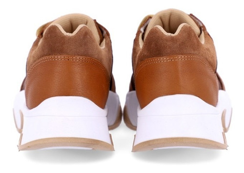 Imagen 4 de 6 de Zapatillas De Cuero Urbanas Base Plataforma Mujer