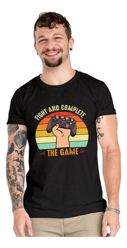 Polera Fight And Complete Gamer Algodón Orgánico Wiwi