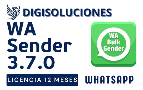 Wa Sender 3.7.0 (1 Año) Digital.