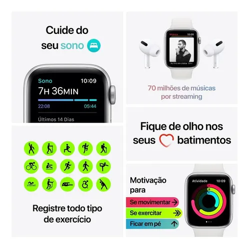 Apple Watch SE GPS Cellular 44mm Caja de aluminio color