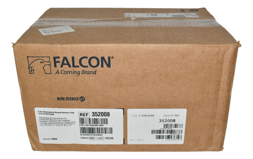 Tubos Falcon 352008 Citometría Fondo Redondo 5 Ml 12 X 75 Mm