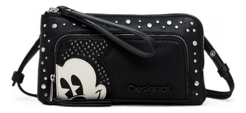 Cartera Bolso Desigual Para Dama M24wayp35 Negro Estoperoles