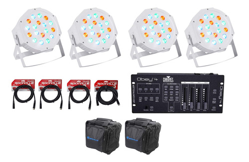 Farenheit Fhb-118 Led Rgb Dmx Par Puede Lavar Luz + Cabl