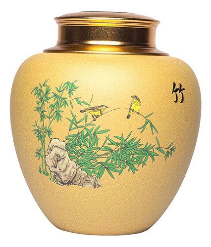 Yn Elegante Bote De Té Para Organizar 12 Cm X 14,5 Cm Bambú