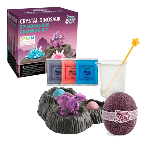 Imagen 1 de 8 de Juego Ciencias Experimento - Cultivo Cristales Dinosaurio