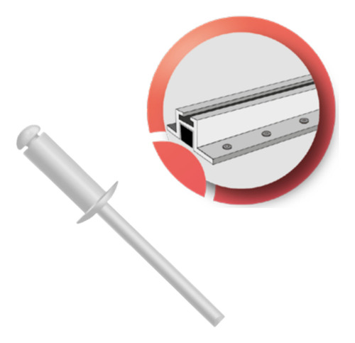 Rebite Repuxo De Aço Inox 4,8 X 12 Mm Pop - Kit C/ 300 Peças