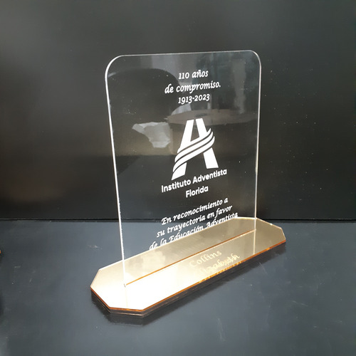 Trofeo De Acrílico Y Madera De 20cm X 5 Unidades