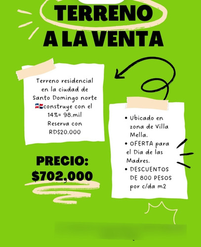 Imagen 1 de 21 de Solares En Ventas En Santo Domingo