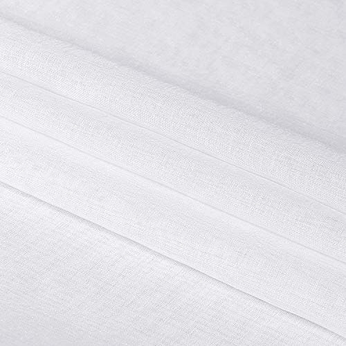 Cortinas Transparentes Tipo Lino, Juego De 2 Paneles