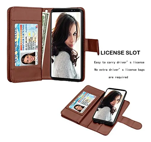 Funda Para Galaxy S9 Plus Cafe Piel Sintetica -3