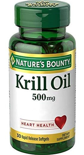 Nature`s Bounty Krill-500 Mg De Aceite, 30 Capsulas Blandas