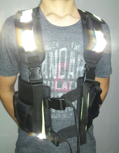 Imagen 2 de 5 de Chaleco Arnes Israeli Vial Paintball Reflectivos Accesorios