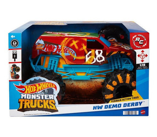 Hot Wheels Monster Truck Demo Derby Control Remoto 